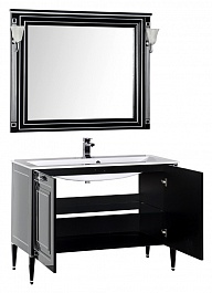 Aquanet Мебель для ванной Паола 120 черная/патина серебро (182132) – фотография-5