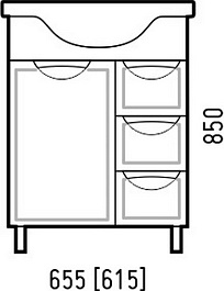 Corozo Мебель для ванной Монро 65 – фотография-11