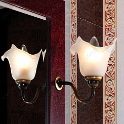 Водолей Зеркало для ванной "Виктория 110" коричневое – фотография-3