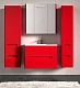 Водолей Мебель для ванной "Флорена 80" подвесная красная – фотография-8