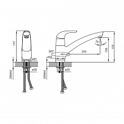 Iddis Смеситель для кухни Kitchen K01SB00I05 – фотография-7