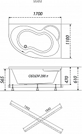 Triton Акриловая ванна Мари 170x110 L – фотография-7