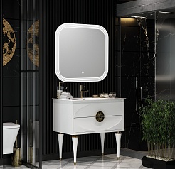 Opadiris Мебель для ванной Ибица 90 белая/золото – фотография-2