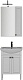 Aquanet Тумба с раковиной "Честер 60" белый/серебро – фотография-10