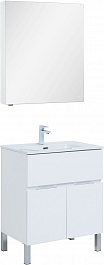Aquanet Мебель для ванной Алвита New 70 1 ящик 2 дверцы белая матовая – фотография-1