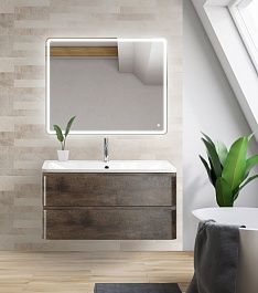 BelBagno Тумба с раковиной ALBANO 900 Rovere Nature Grigio – фотография-3