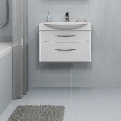Акватон Мебель для ванной "Инфинити 76" белая – фотография-4