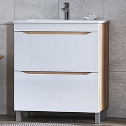 Vigo Мебель для ванной Grani 600-0-2 белая/дуб сонома – фотография-5