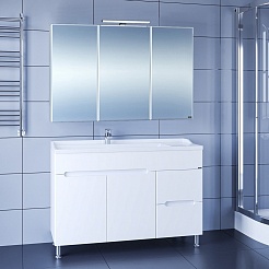 СанТа Мебель для ванной Лондон 120 белая – фотография-1