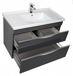 Aquanet Мебель для ванной "Эвора 100" серый антрацит – фотография-6