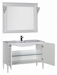 Aquanet Мебель для ванной Паола 120 белая/патина серебро (182131) – фотография-3