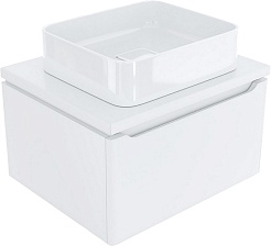 Mixline Мебель для ванной Виктория 60 L подвесная белая софт – фотография-4