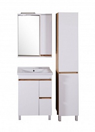 ASB-Mebel Мебель для ванной Марко 60-2.1 белый/дуб золотой – фотография-13