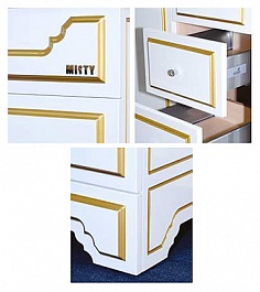 Misty Мебель для ванной Praga 90 белая патина – фотография-4