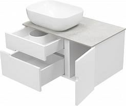 Misty Мебель для ванной Роял 80 подвесная белая матовая – фотография-8