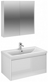 Velvex Мебель для ванной подвесная Klaufs 80 белая – фотография-1
