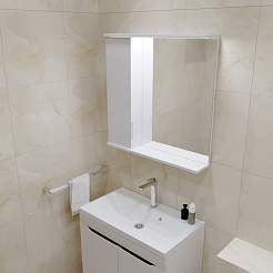Mixline Мебель для ванной Лайн 70 L белая – фотография-6
