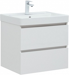 Aquanet Мебель для ванной Вега 60 подвесная белая глянцевая – фотография-13