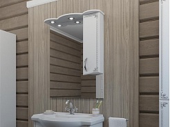 Какса-а Мебель для ванной Классик-Д 80 белый/серебро, подсветка – фотография-4