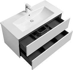 Акватон Мебель для ванной Сохо 100 подвесная белая – фотография-7