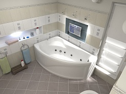 Bas Акриловая ванна Николь 170x100 L с гидромассажем – фотография-3