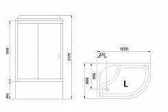 Royal Bath Душевая кабина RB 8120BK6-WT-CH-L – фотография-5