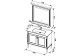 Aquanet Комплект мебели Селена 105 (2 дверцы), белая/патина серебро – картинка-19