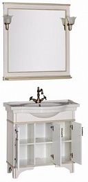 Aquanet Мебель для ванной Валенса 90 белый краколет/золото (182822) – фотография-2