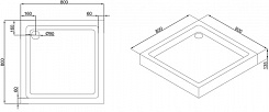 Black&White Поддон для душа Stellar Wind SQ-08H – фотография-2