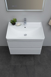 Aquanet Мебель для ванной Вега 70 подвесная белая глянцевая – фотография-7