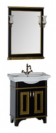 Aquanet Мебель для ванной Валенса 70 черный краколет/золото (180462) – фотография-1
