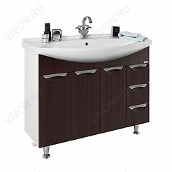 Водолей Мебель для ванной Лира 105 венге с б/к – фотография-2