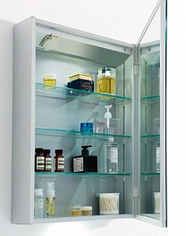 BelBagno Мебель для ванной PIRAMIDE 650 Rovere Bianco, зеркало-шкаф – фотография-7