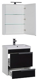 Aquanet Мебель для ванной "Тиволи 60" черный – фотография-3