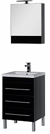Aquanet Мебель для ванной Верона 58 черная напольная (230311) – фотография-1