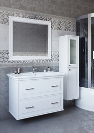Sanflor Мебель для ванной Модена 105 белая – фотография-7