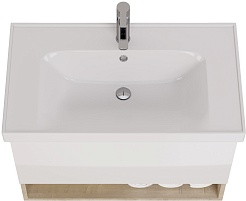 Dreja Мебель для ванной Perfecto 90 подвесная белая/дуб эврика – фотография-4