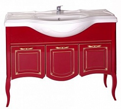 ASB-Woodline Мебель для ванной Эмили 105 красный/ патина золото – фотография-3