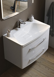 Aqwella Мебель для ванной Neringa 80, зеркало-шкаф – фотография-4