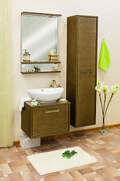 Sanflor Мебель для ванной Румба 60 венге, патина золото – фотография-4