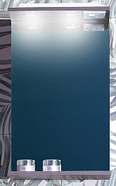 Бриклаер Зеркало-шкаф Кристалл 80 с открытым шкафчиком – фотография-3