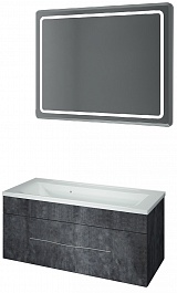 Какса-а Мебель для ванной Кристалл 100 серая – фотография-1