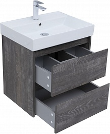 Aquanet Мебель для ванной Nova Lite 60 подвесная дуб серый – фотография-6