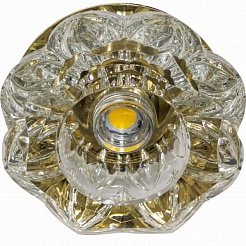 Feron Встраиваемый светильник JD90 LED прозрачный,золото – фотография-1