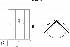Niagara Душевая кабина Promo P80/40/MT/BK – фотография-10