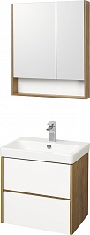 Акватон Мебель для ванной Сканди 70 дуб рустикальный, белая – фотография-1