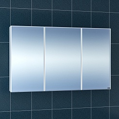 СанТа Зеркальный шкаф Стандарт 120 трельяж белый – фотография-3
