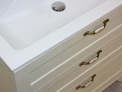 Акватон Мебель для ванной "Леон 80 Н" дуб белый – фотография-3