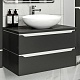 Mixline Мебель для ванной Виктория 80 подвесная графит софт – фотография-24