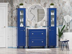 Misty Мебель для ванной Версаль 80 синяя – фотография-2
